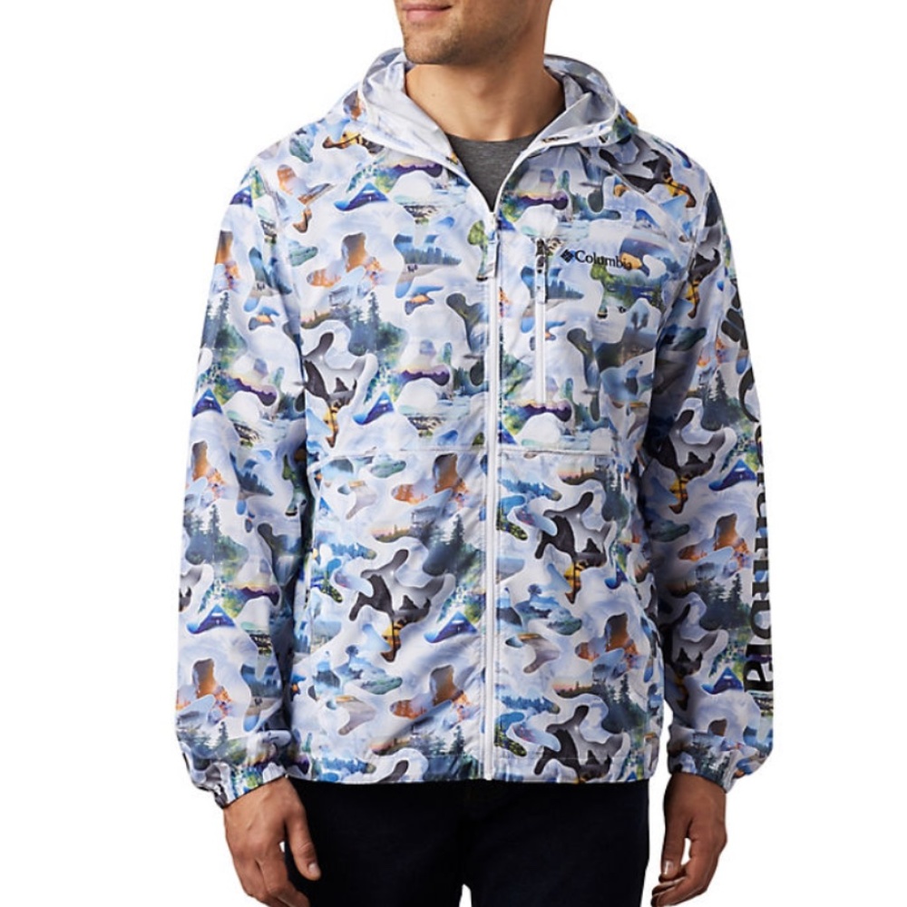 COLUMBIA zip up hooded rain -Windbreaker  XL